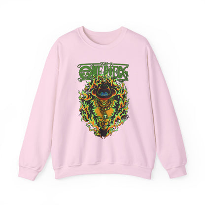 Portgas D. Ace One Piece Sweatshirt – 100% Cotton Anime Pullover for Fire Fist Fans