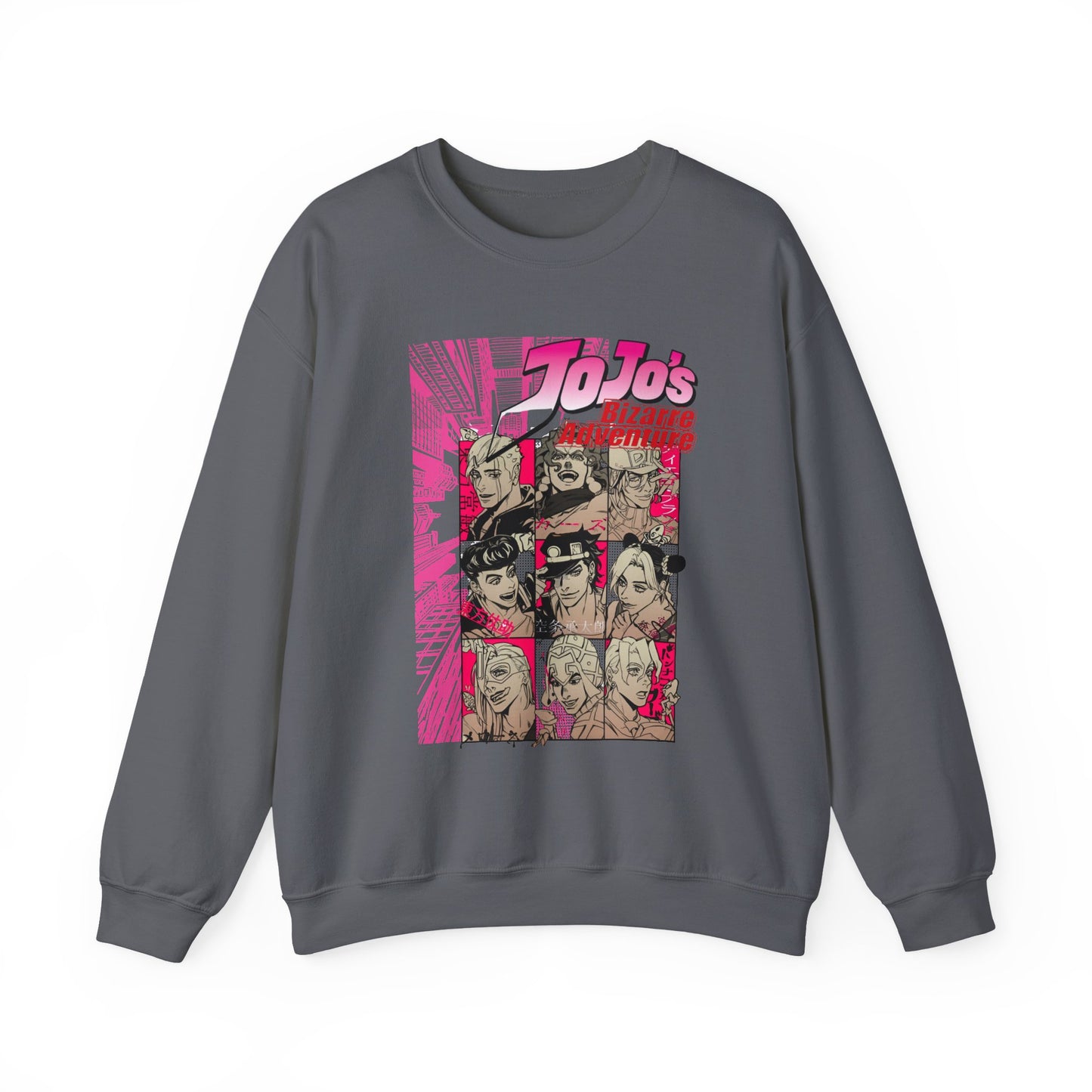 JoJo’s Bizarre Adventure Sweatshirt – 100% Cotton Anime Pullover Featuring Joestar & Stand Designs – Stylish Otaku Clothing