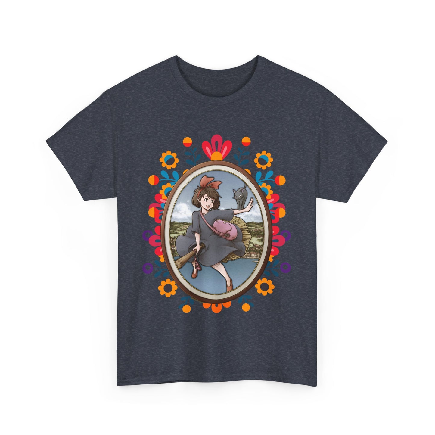 Kiki's Delivery Service Art T-Shirt 100% Cotton Studio Ghibli Anime Tee