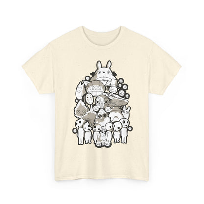 Totoro White Characters T-Shirt | 100% Cotton Studio Ghibli Anime Tee