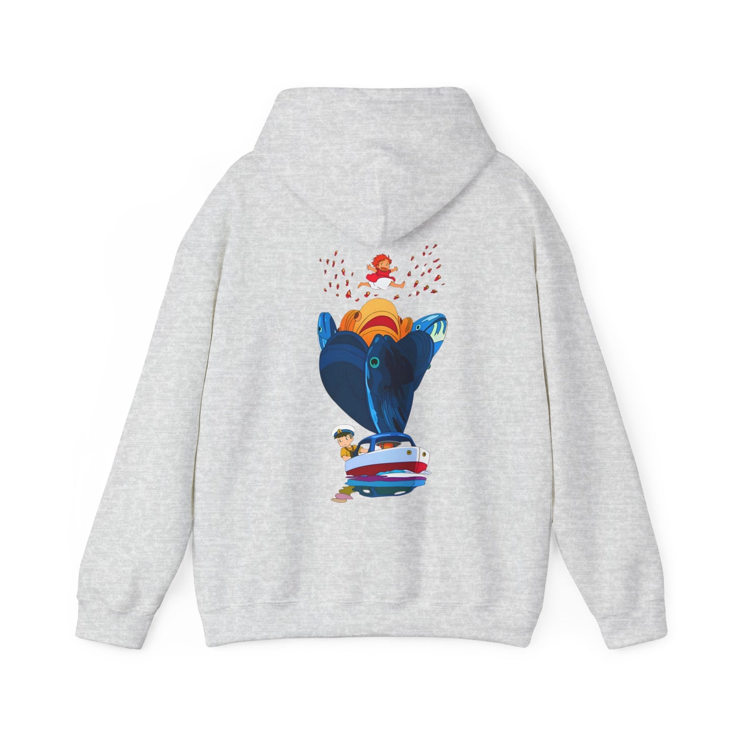 Ponyo and Sosuke Sea Dreams Back Print Hoodie – 100% Cotton Studio Ghibli Ocean Anime Apparel