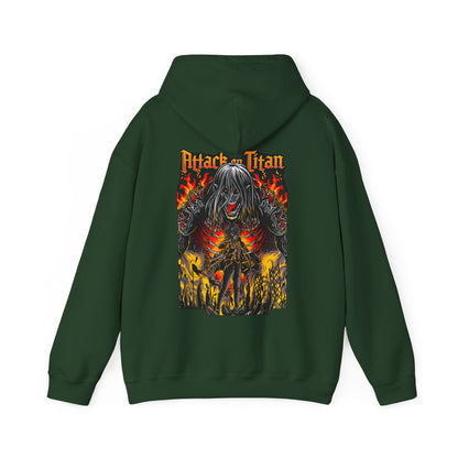 Eren Jaeger Back Print Hoodie – 100% Cotton Attack on Titan Anime Hoodie for Fans