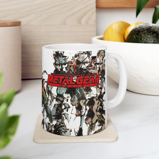 Metal Gear Fox Hound Mug – 11oz & 15oz Ceramic Coffee Cup – Tactical Espionage Action Gamer Gift