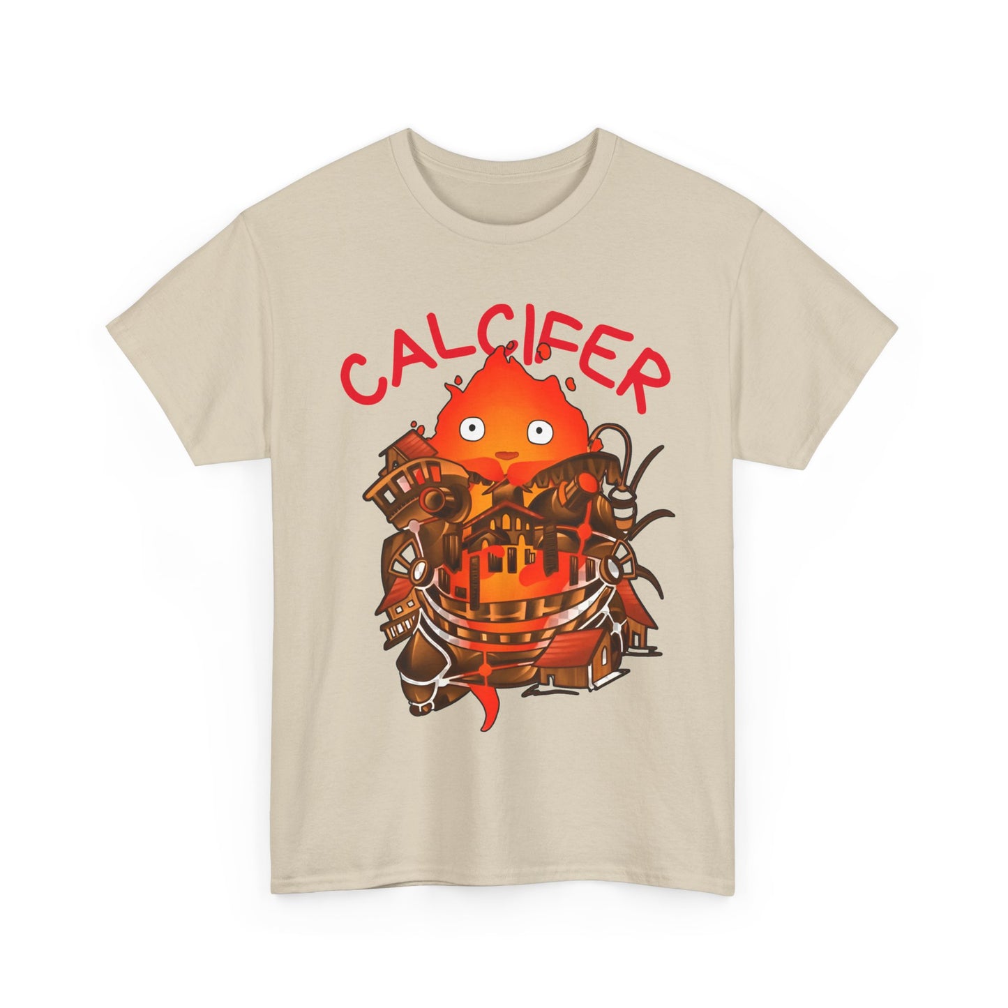 Calcifer Castle T-Shirt | 100% Cotton Howl’s Moving Castle Ghibli Tee