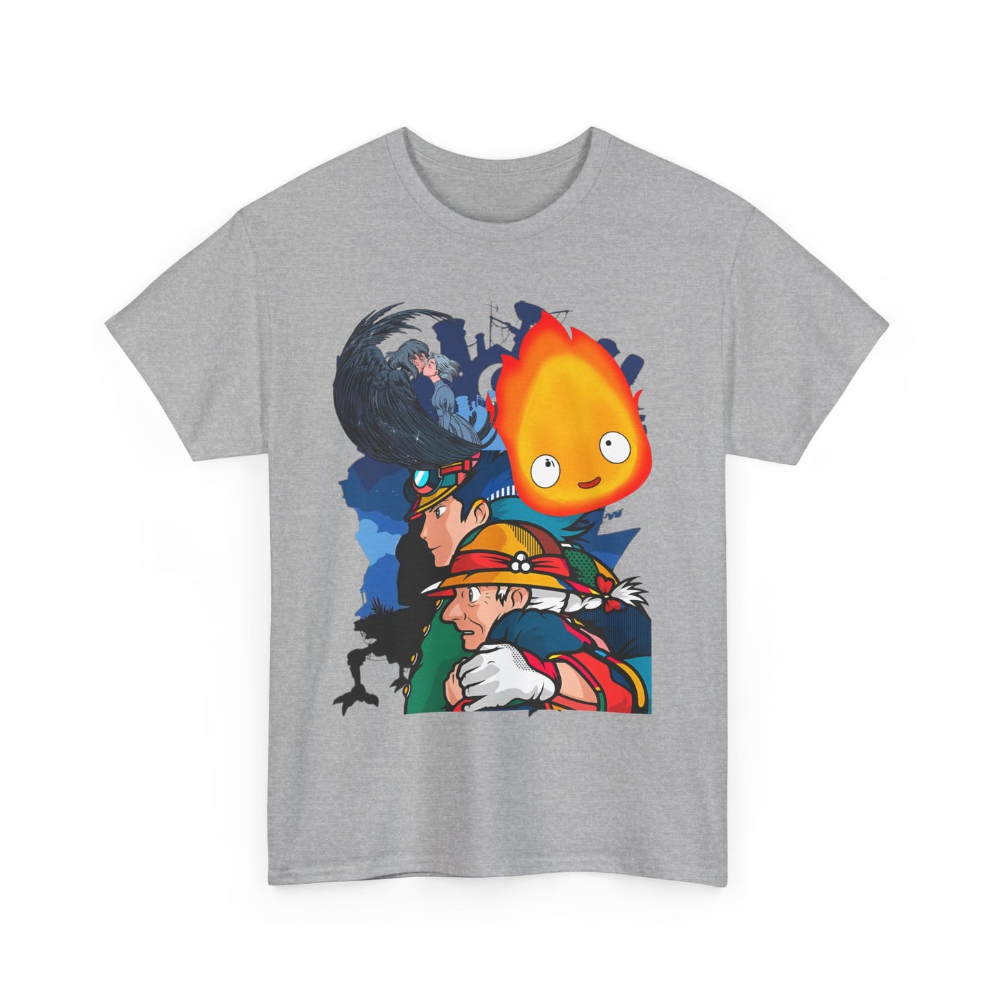 Howl’s Moving Castle T-Shirt 100% Cotton | Studio Ghibli Anime Colors Tee
