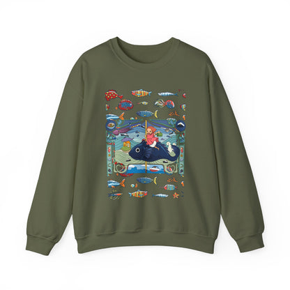 Ponyo Sea Love Sweatshirt – 100% Cotton Studio Ghibli Pullover for Anime and Ocean Lovers