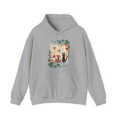 Kiki’s Delivery Service Hoodie – 100% Cotton Studio Ghibli Hoodie with Kiki and Jiji Design