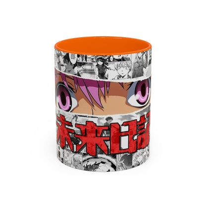 Yuno Gasai Accent Handle Mug – Future Diary Anime Cup – 11oz & 15oz Ceramic Gift for Yandere Fans