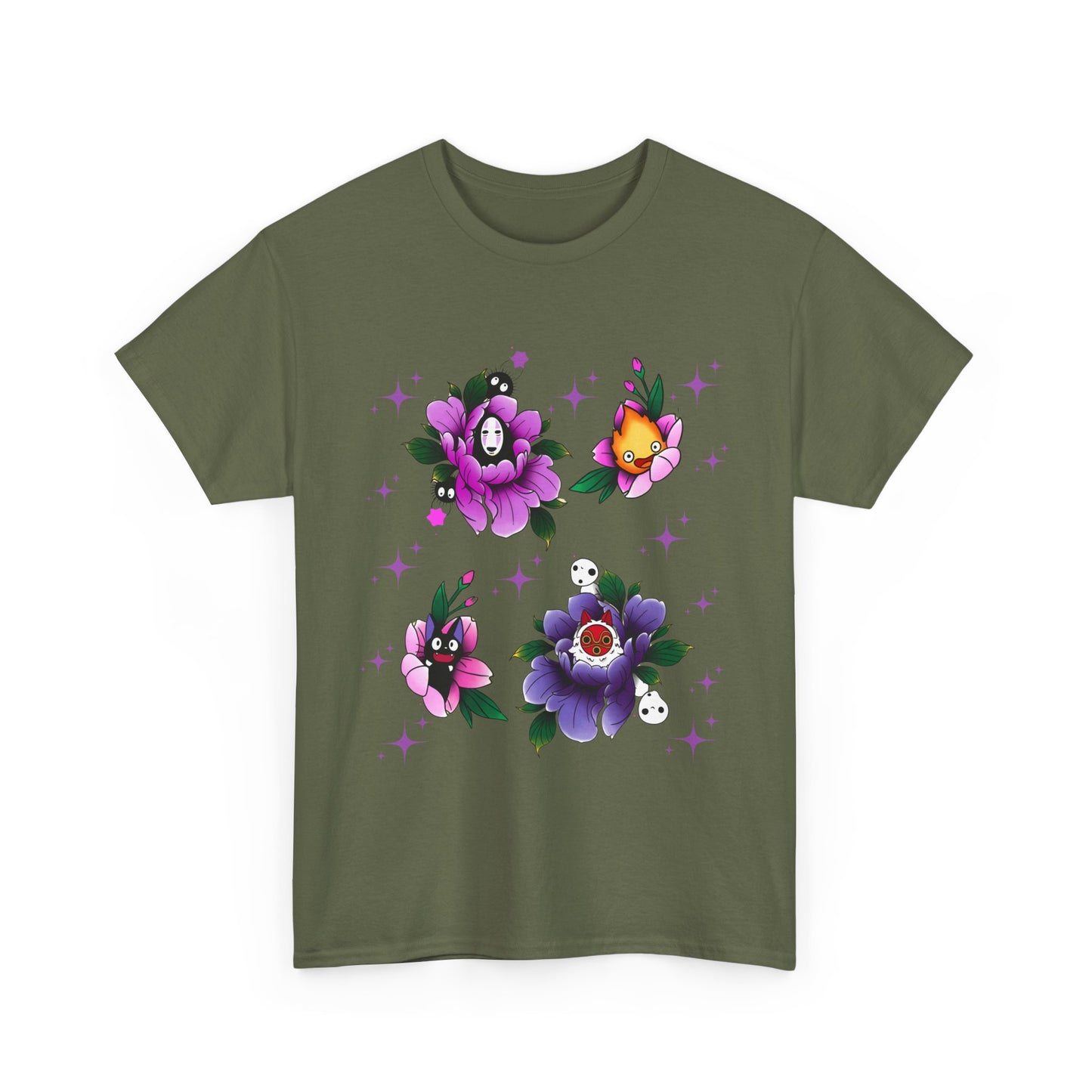 Cute Ghibli Characters T-Shirt – 100% Cotton Studio Anime Tee