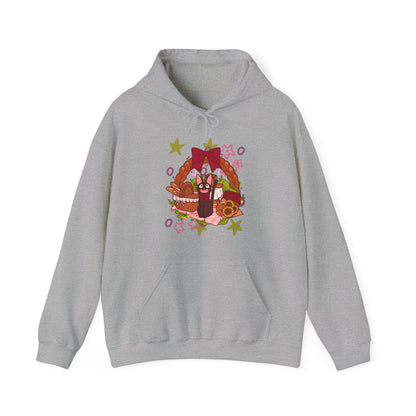 Jiji Cat Gift Hoodie – 100% Cotton Studio Ghibli Inspired Anime Hoodie for Fans