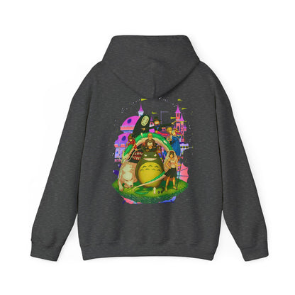 Hayao Miyazaki Characters Hoodie – 100% Cotton Studio Ghibli Back Print Pullover