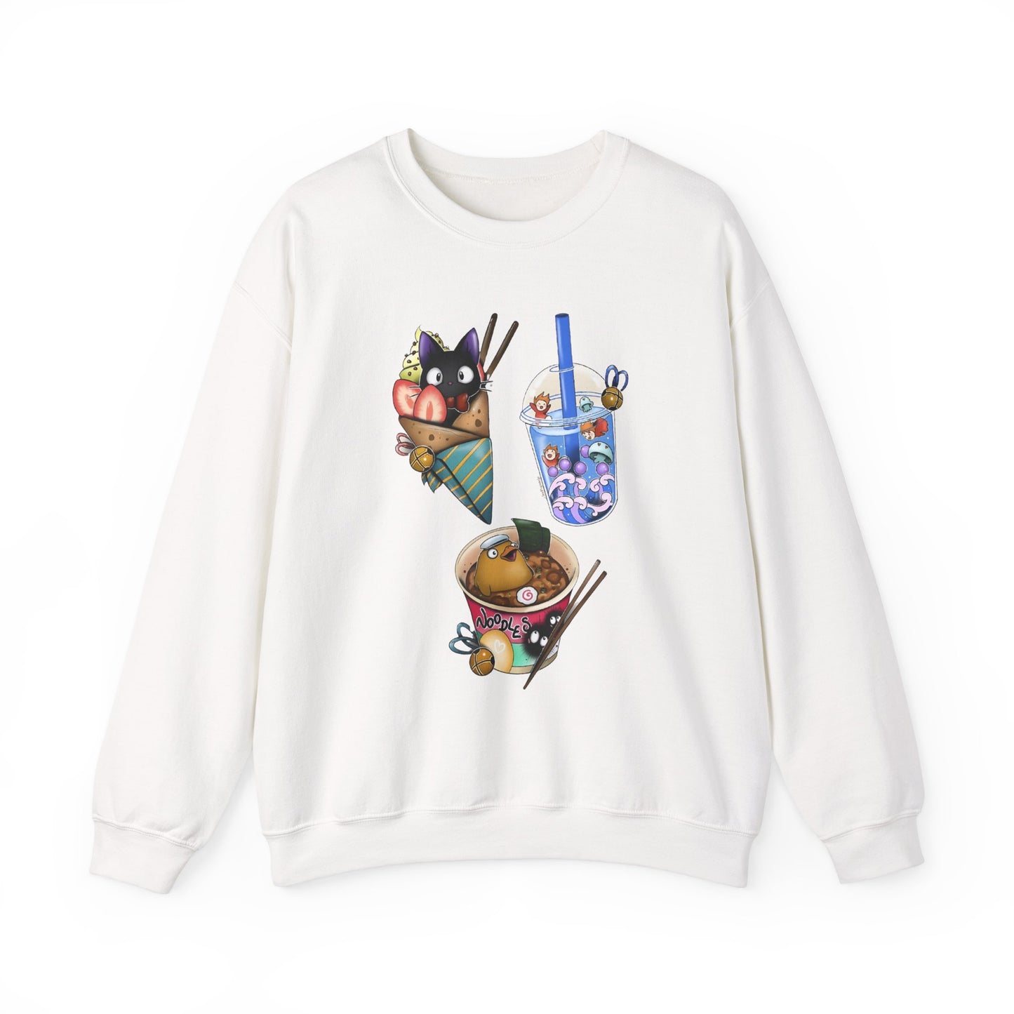 Studio Ghibli Food Sweatshirt – 100% Cotton Cozy Anime Pullover with Iconic Ghibli Dishes