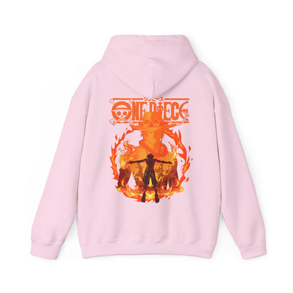 Portgas D. Ace Hoodie 100% Cotton with Back Print – One Piece Anime Hoodie