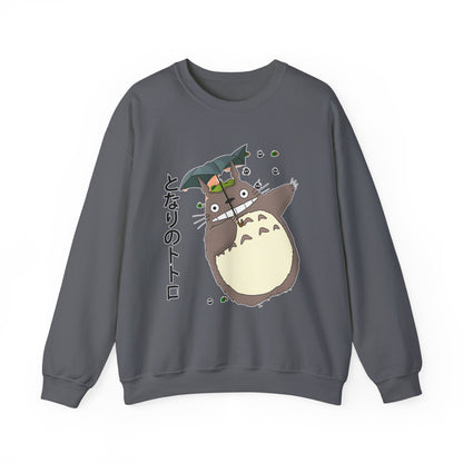 Totoro Funny Face Sweatshirt – 100% Cotton Cute Studio Ghibli Sweater for Anime Fans