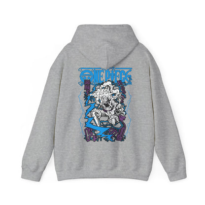 Luffy Gear Back Print Hoodie – One Piece 100% Cotton Anime Hoodie Featuring Gear 5 Design