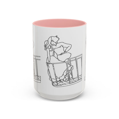 Sophie and Howl Accent Mug – Romantic Ghibli Color Handle Cup 11oz & 15oz – Howl’s Moving Castle Anime Love Gift