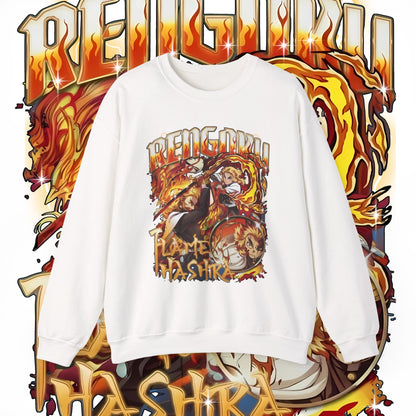 Rengoku Flame Hashira Bootleg Sweatshirt – Anime Streetwear 100% Cotton