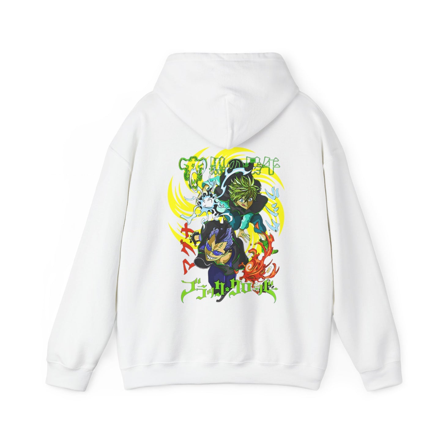 Magna and Luck Black Clover Back Print Hoodie – 100% Cotton Anime Sweatshirt for True Fans