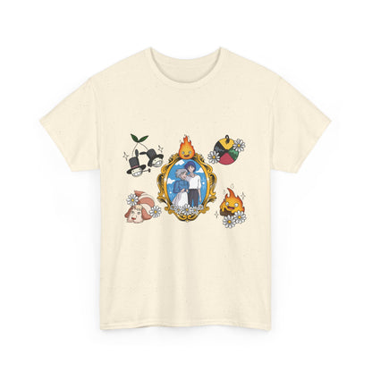 Howl Sophie Calcifer Shirt – Ghibli Anime Cotton T-Shirt for Fans