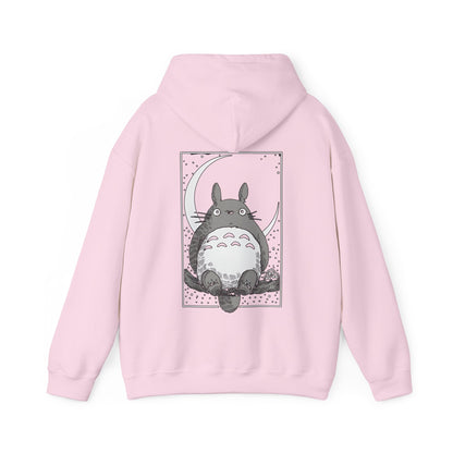 Totoro Night Dreams Back Print Hoodie – 100% Cotton Studio Ghibli Sweatshirt for Anime Lovers