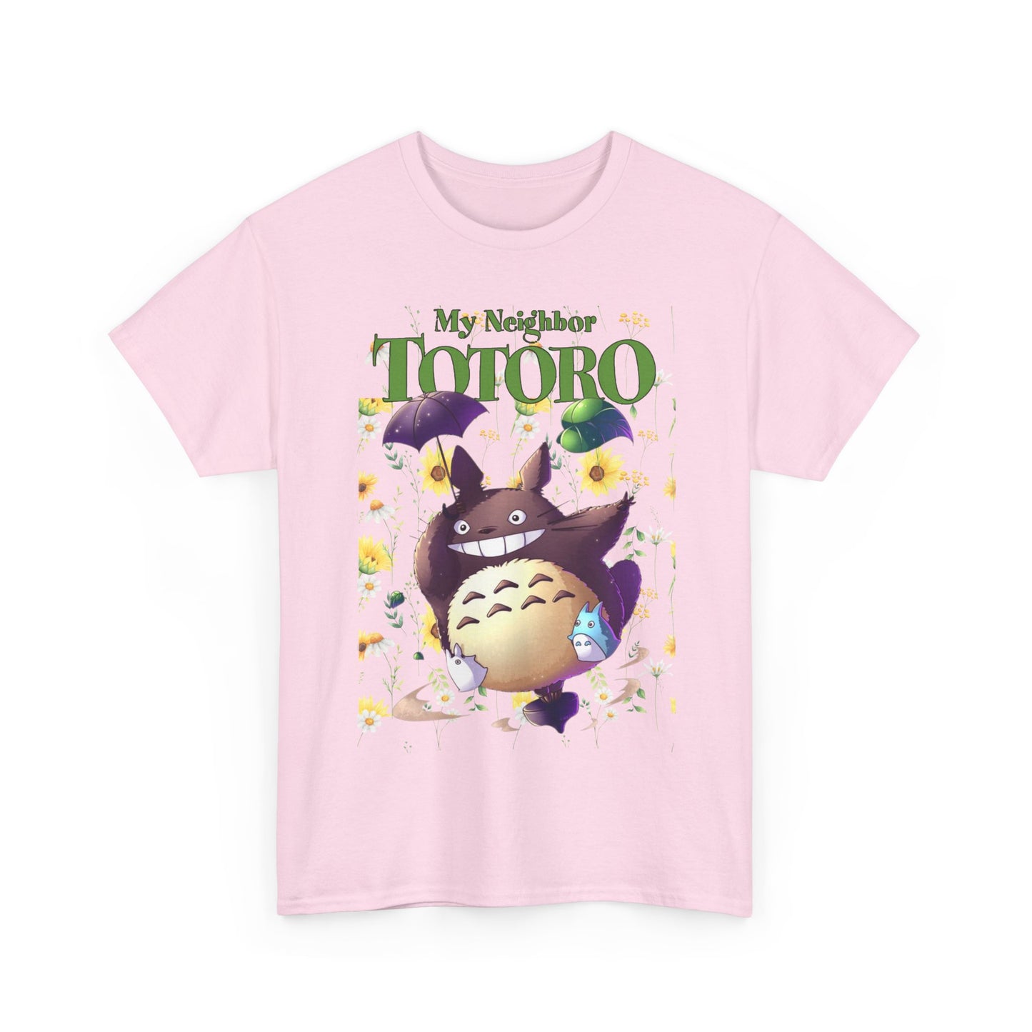 My Neighbor Totoro Umbrella T-Shirt 100% Cotton Studio Ghibli Tee