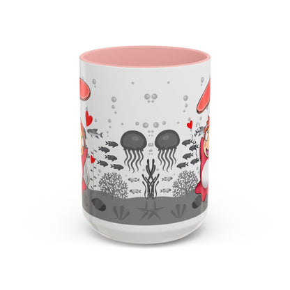 Ponyo Ham Accent Handle Mug – Studio Ghibli Coffee Cup – 11oz & 15oz Anime Gift for Fans