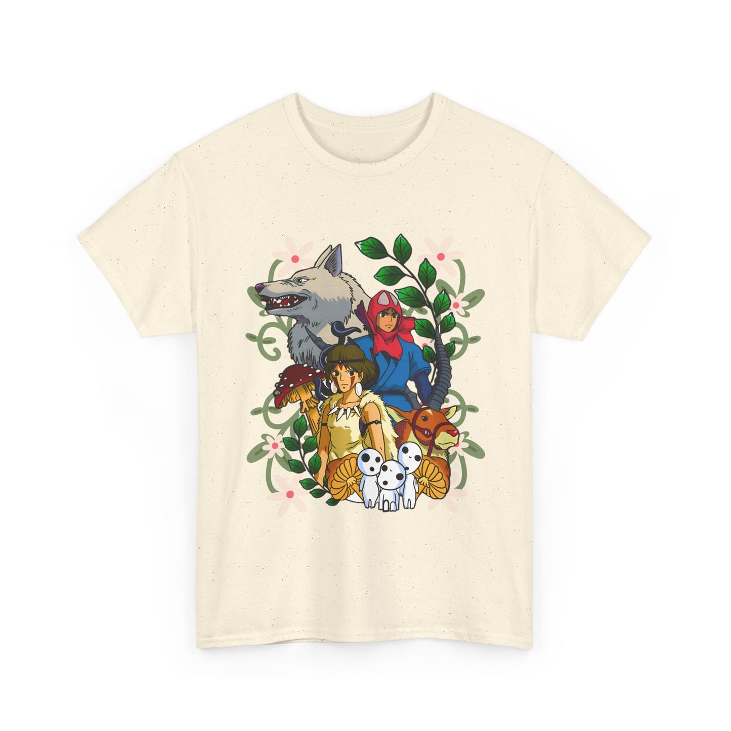 Princess Mononoke Art Cover T-Shirt – 100% Cotton Studio Ghibli Anime Tee