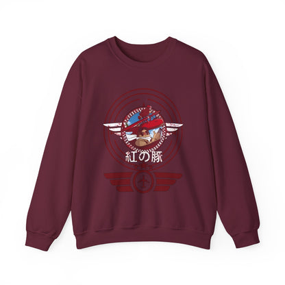 Porco Rosso Aviator Sweatshirt – 100% Cotton Studio Ghibli Pilot Anime Pullover