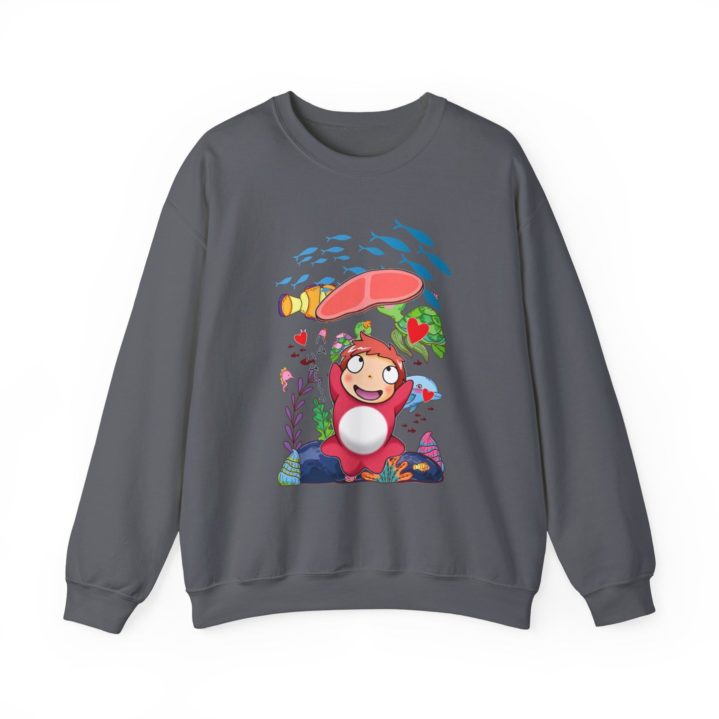 Ponyo Jam Sweatshirt – 100% Cotton Studio Ghibli Pullover for Anime Fans