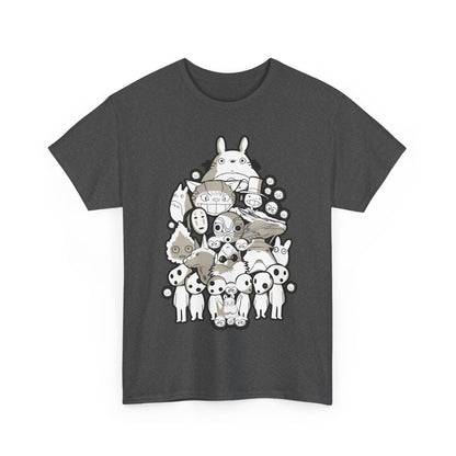 Totoro White Characters T-Shirt | 100% Cotton Studio Ghibli Anime Tee