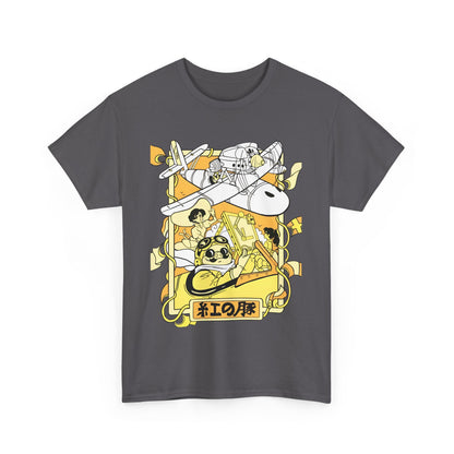 Porco Rosso T-Shirt – 100% Cotton Studio Ghibli Pilot Anime Tee