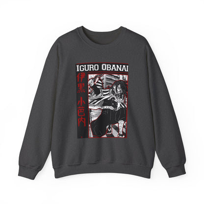 Iguro Obanai Demon Slayer Sweatshirt – 100% Cotton Anime Pullover Featuring the Serpent Hashira