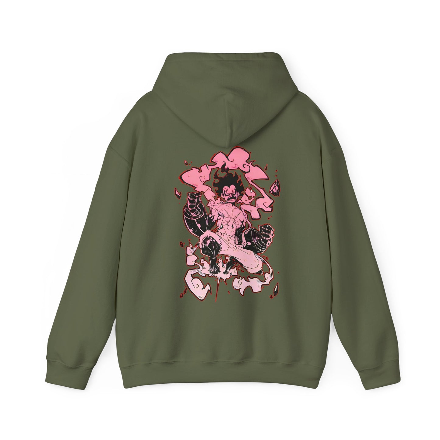 Luffy Gear Fourth Snakeman Back Print Hoodie – 100% Cotton One Piece Anime Hoodie