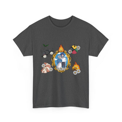 Howl Sophie Calcifer Shirt – Ghibli Anime Cotton T-Shirt for Fans