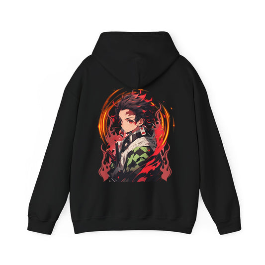 Tanjiro Kamado Back Print Hoodie – 100% Cotton Demon Slayer Anime Hoodie