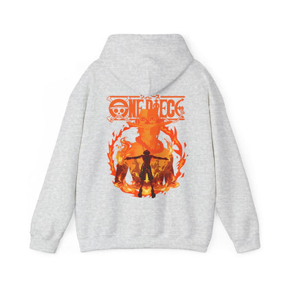 Portgas D. Ace Hoodie 100% Cotton with Back Print – One Piece Anime Hoodie