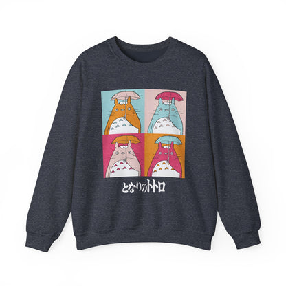 Totoro Aesthetic Art Collage Sweatshirt – 100% Cotton Studio Ghibli Inspired Cozy Pullover