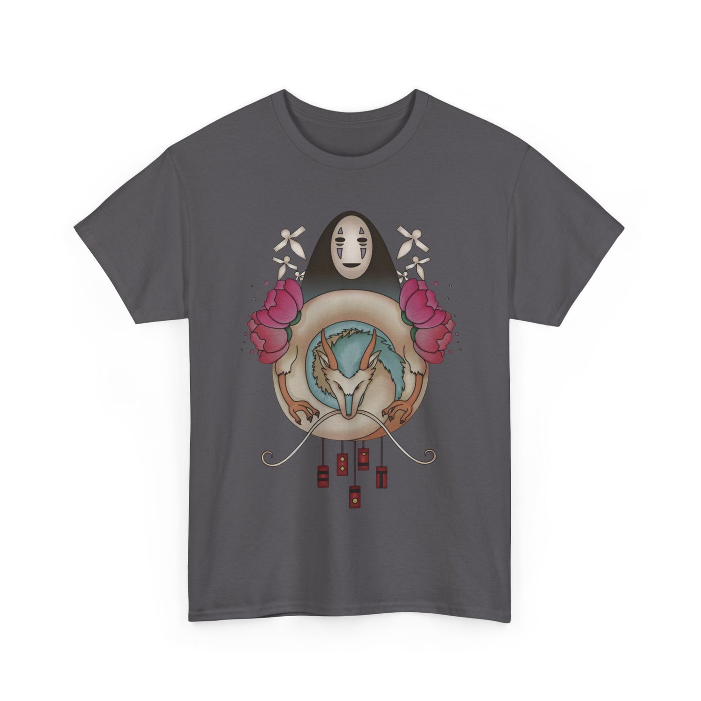 Spirited Away Decor T-Shirt 100% Cotton Studio Ghibli Anime Graphic Tee