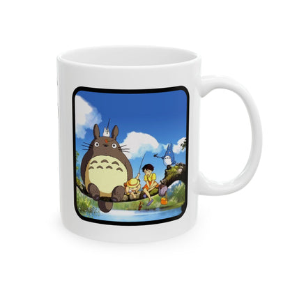 My Neighbor Totoro Collage Mug – Studio Ghibli Coffee Cup 11oz & 15oz – Cute Anime Gift for Totoro Fans
