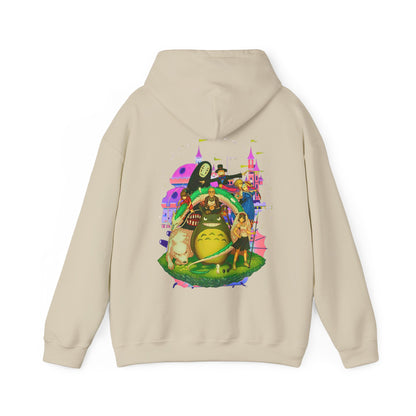 Hayao Miyazaki Characters Hoodie – 100% Cotton Studio Ghibli Back Print Pullover