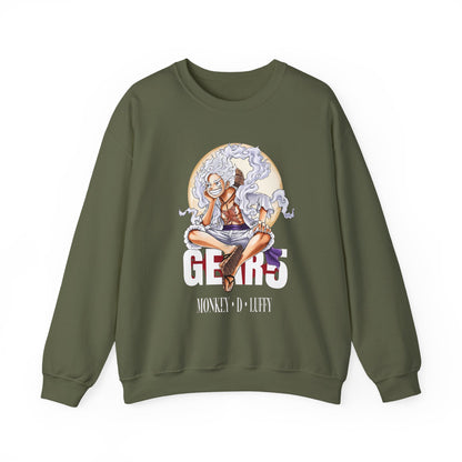 Monkey D. Luffy Gear 5 Sweatshirt – 100% Cotton Anime Pullover | One Piece Gear Fifth Crewneck