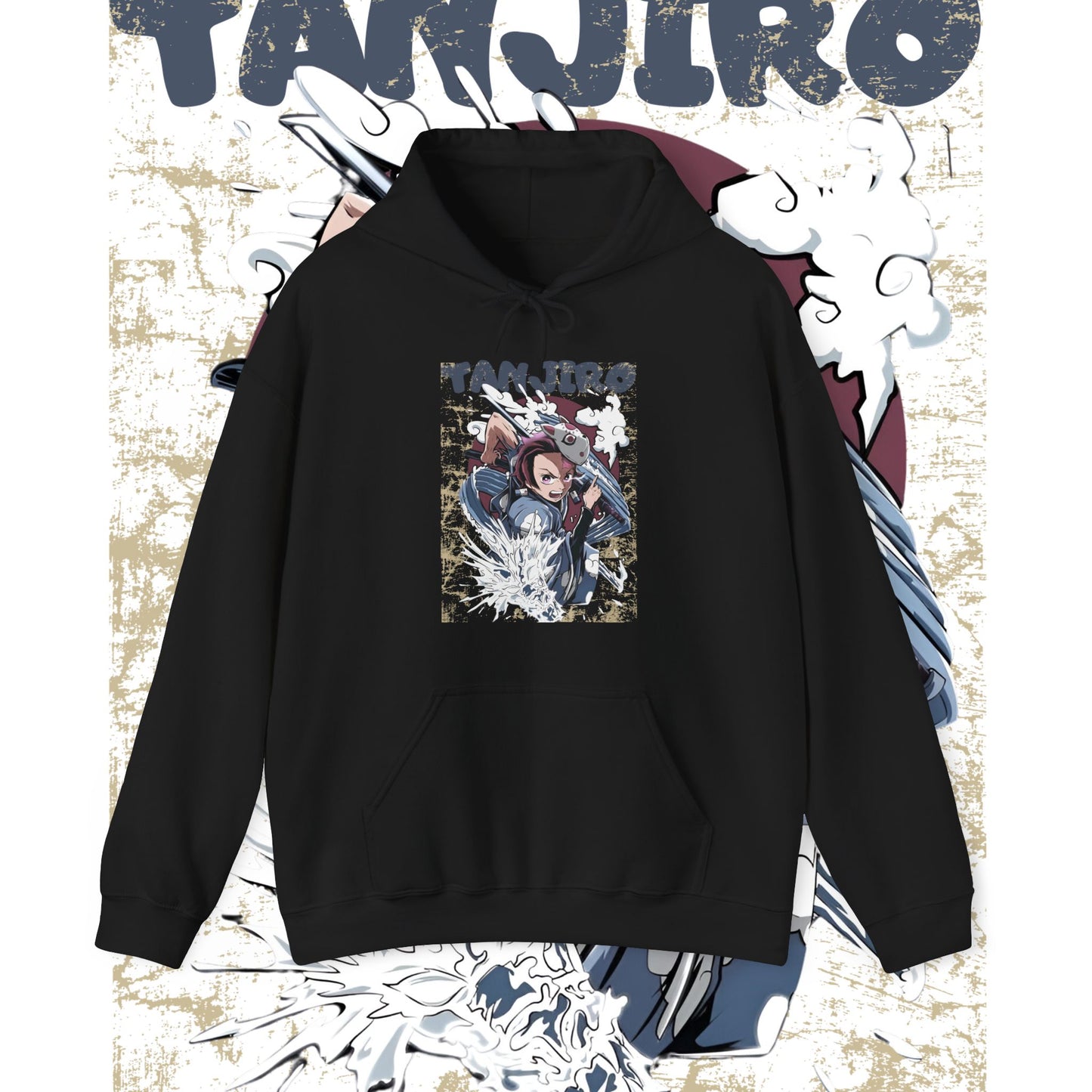 Tanjiro Wind Mask Hoodie – 100% Cotton Anime Streetwear