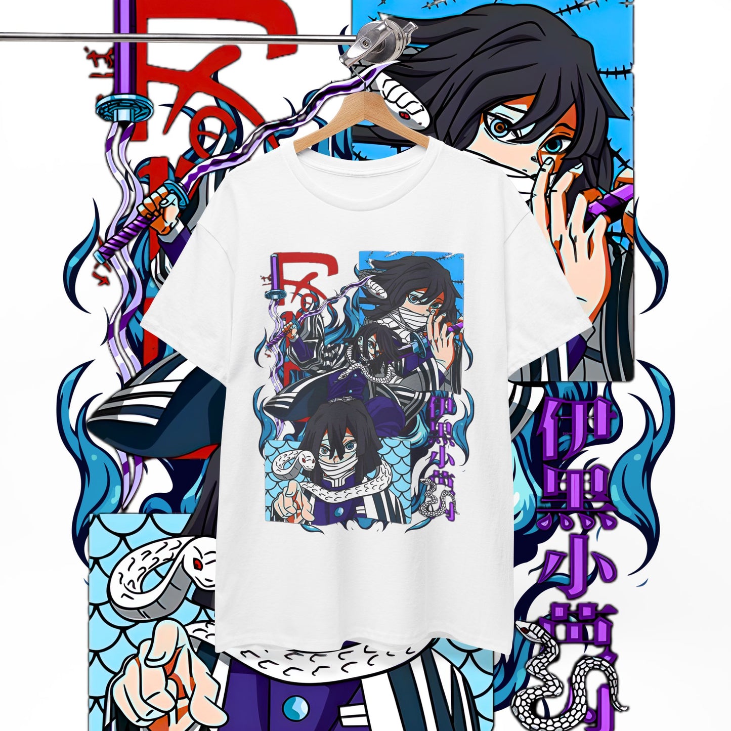 Iguro Obanai Serpent Hashira T-Shirt | Demon Slayer | 100% Cotton Anime Tee