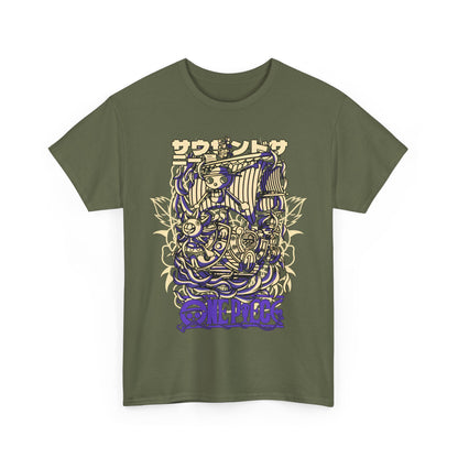One Piece Ship T-Shirt – 100% Cotton Anime Tee Featuring Going Merry & Thousand Sunny