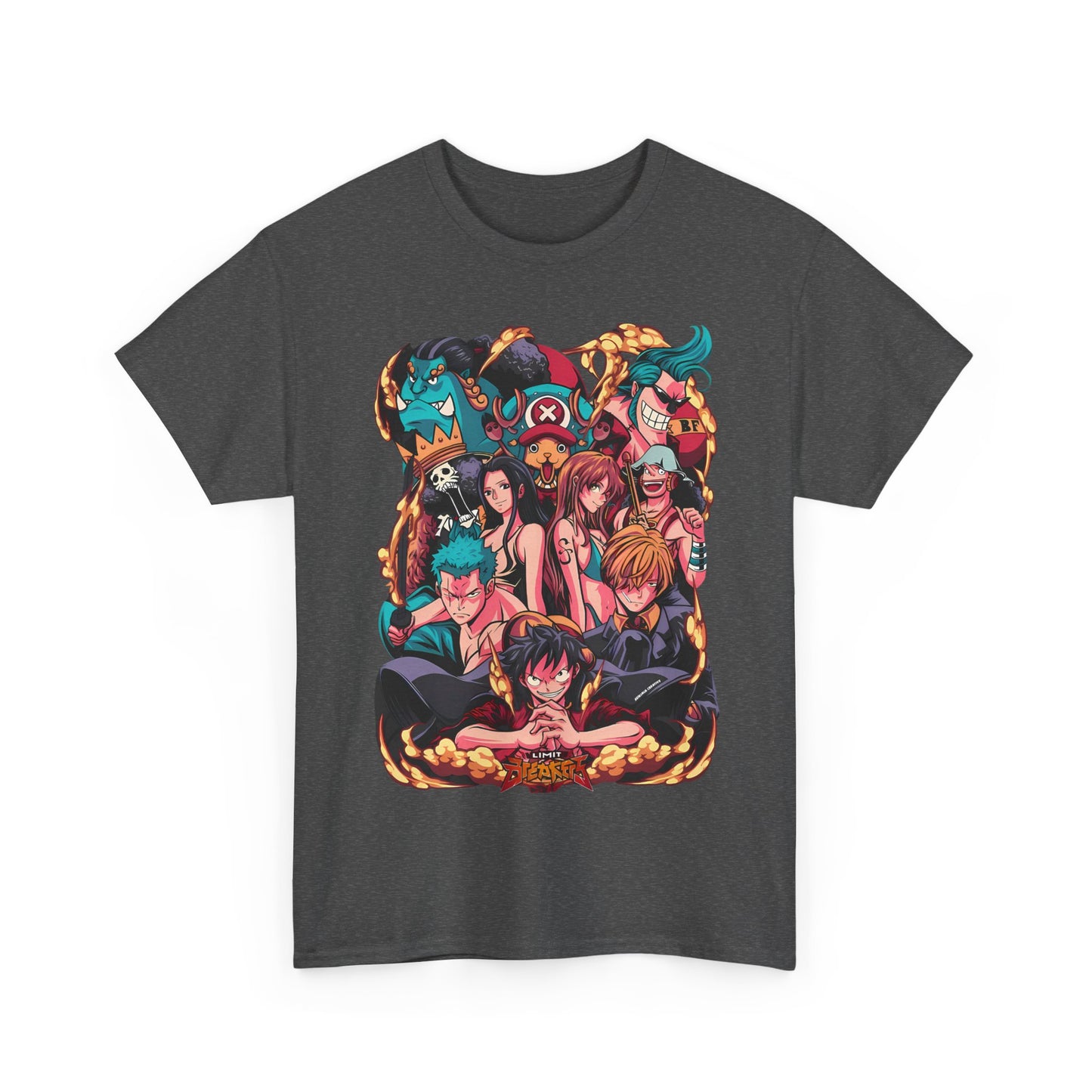 One Piece Characters T-Shirt – 100% Cotton Anime Tee Featuring Straw Hat Crew