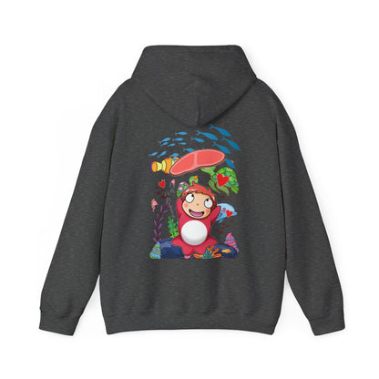 Ponyo Jam Back Print Hoodie – 100% Cotton Studio Ghibli Anime Sweatshirt for Fan
