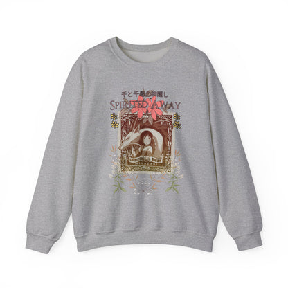 Spirited Away Philately Sweatshirt – 100% Cotton Stamp-Inspired Anime Pullover for Studio Ghibli Fans