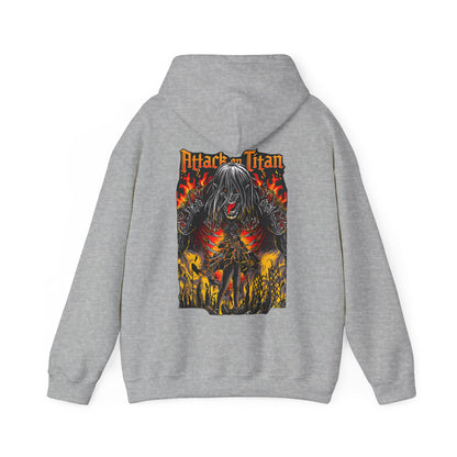 Eren Jaeger Back Print Hoodie – 100% Cotton Attack on Titan Anime Hoodie for Fans