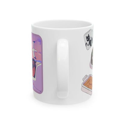 Jiji Funny Mug – Kiki’s Delivery Service Coffee Cup 11oz & 15oz – Cute & Humorous Ghibli Cat Anime Gift