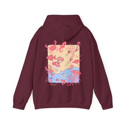 Ponyo Sea World Back Print Hoodie – 100% Cotton Studio Ghibli Ocean Anime Hoodie